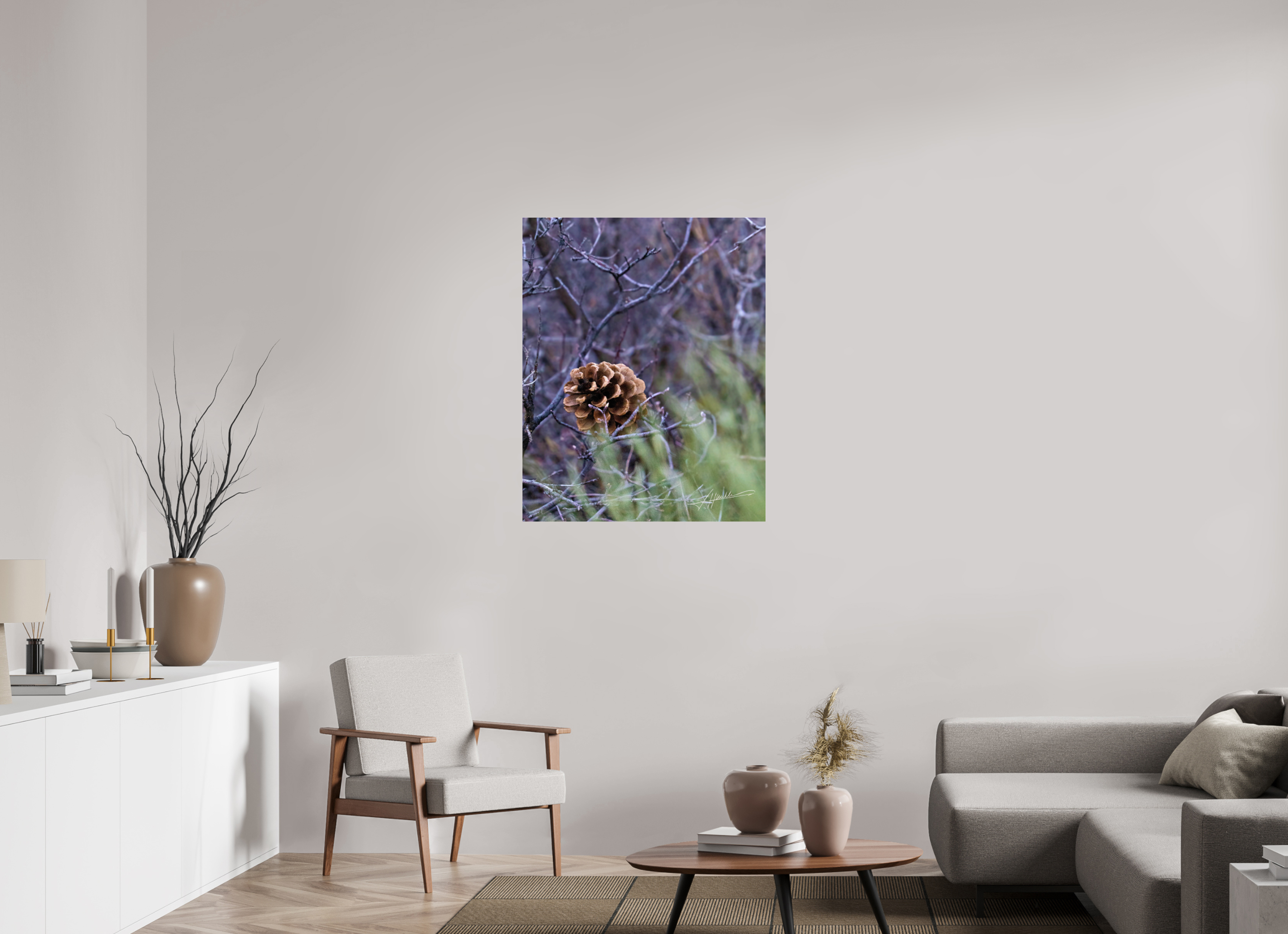 31 x 38.7″, Photo Print Under Acrylic Glass Mountain Pinecone