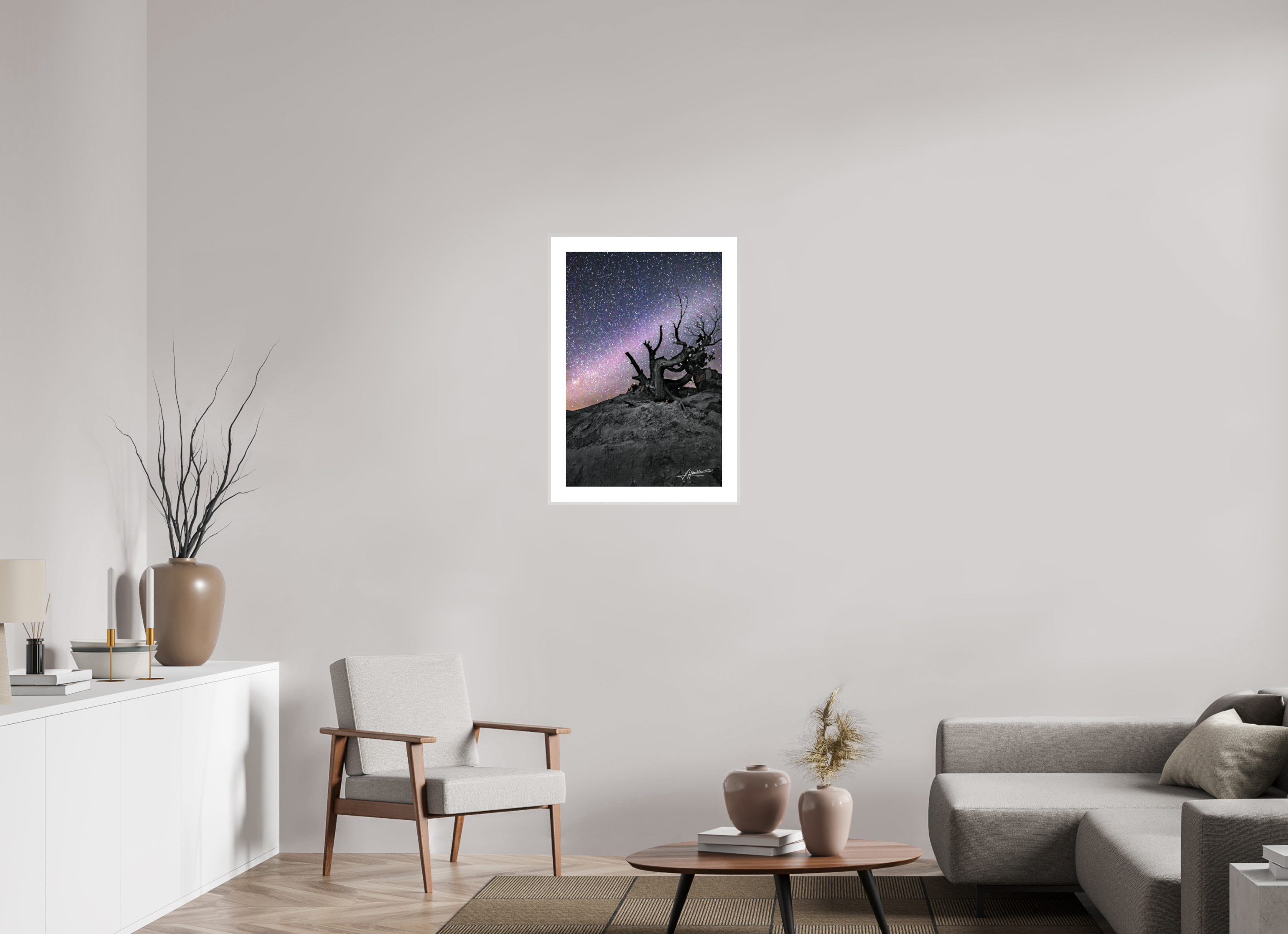 20 x 30″, Changeable Magnetic Frame Reaching the Milky Way